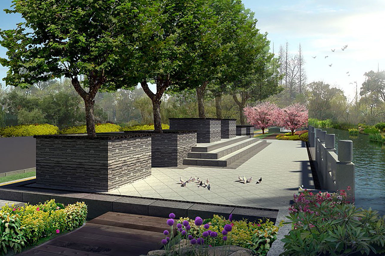 成都公园园林景观设计案例_三塘装饰装修公司_海派高端设计师